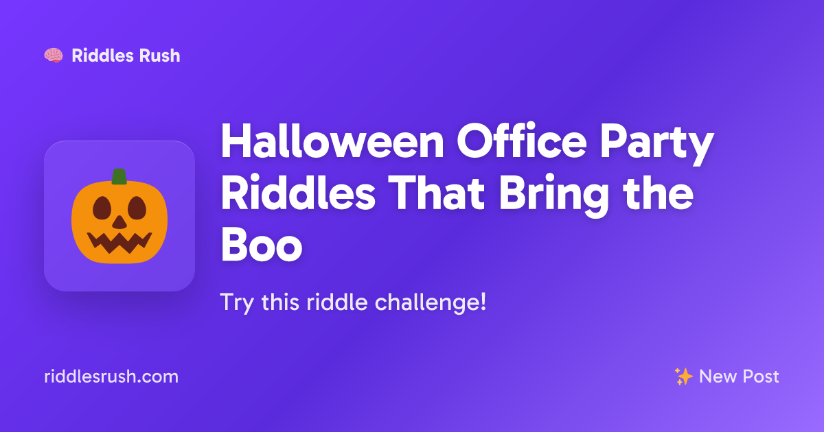 Halloween Office Party Riddles That Bring the Boo | Riddles Rush